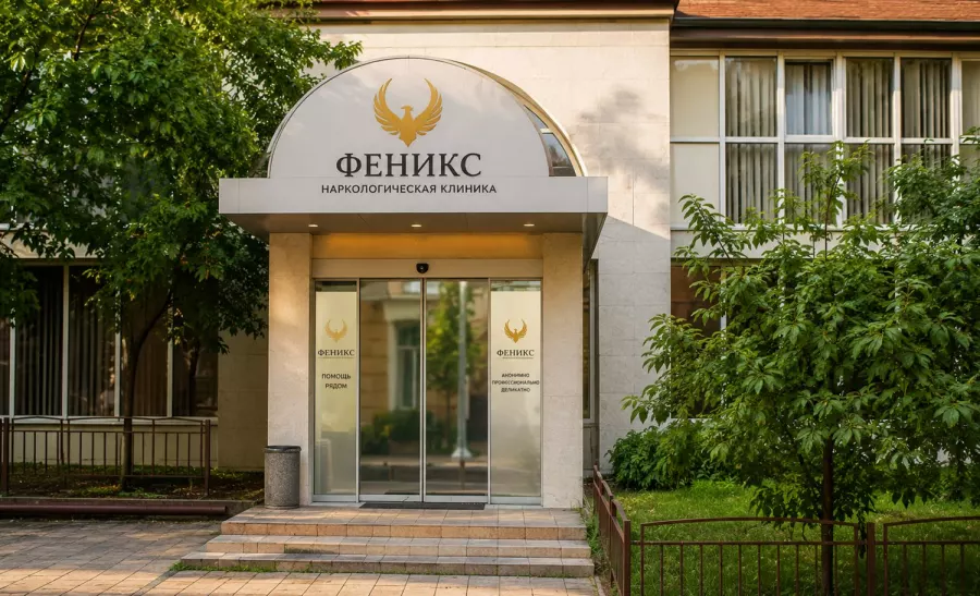 Вход в наркологическую клинику «Феникс» в Махачкале
